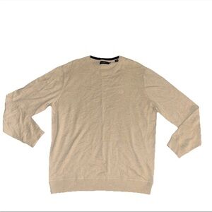 Southern Tide Sweater Mens XL beige, Heather Crewneck Pullover Casual Fish Logo